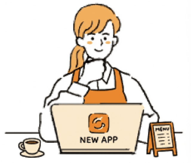 Tabliaを使い始める女性のイラスト